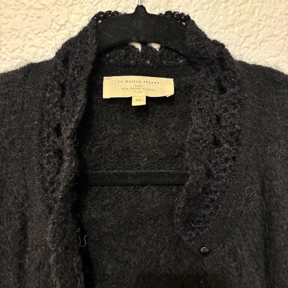 Sézane Angie Black Cozy Knit Cardigan - Picture 7 of 7